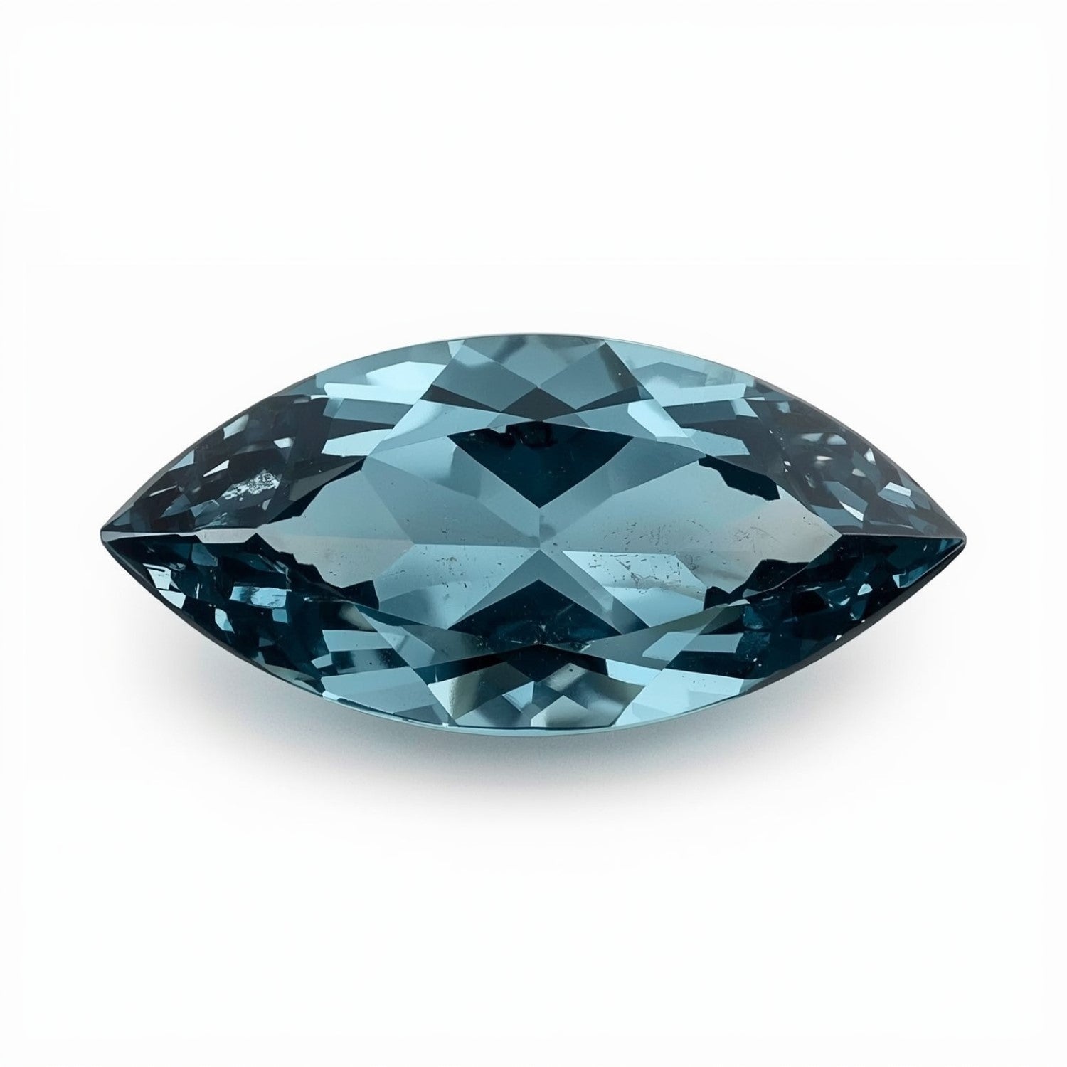 Swiss Blue Topaz 1PC Large 8x16 MM Marquise Faceted Blue Splendid Semi Precious Loose Gemstone メイン画像