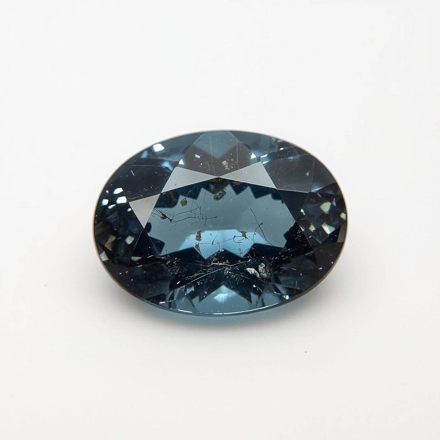 Swiss Blue Topaz 1PC Large 10x12 MM Oval Faceted Blue Brilliant Semi Precious Loose Gems