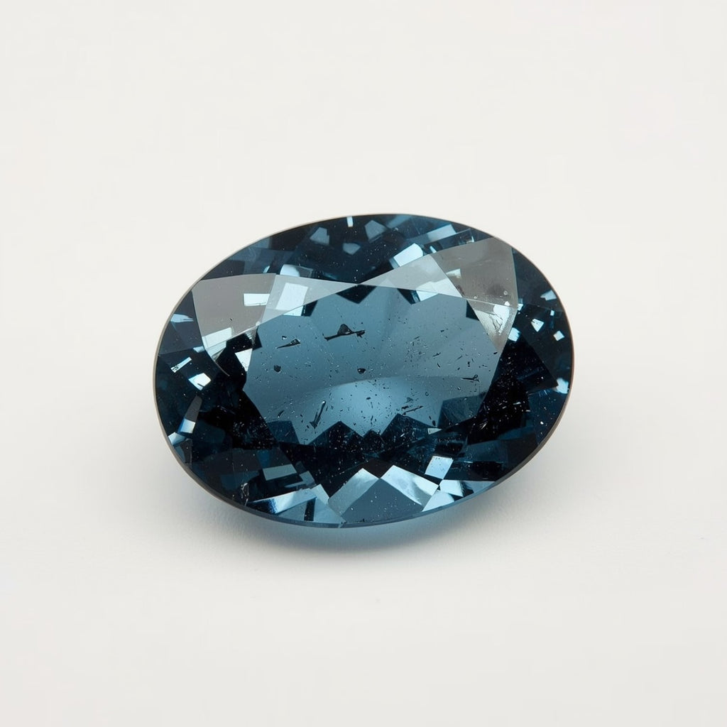 Swiss Blue Topaz 1PC Large 10x14 MM Oval Faceted Blue Sparkling Semi Precious Loose Gemstone