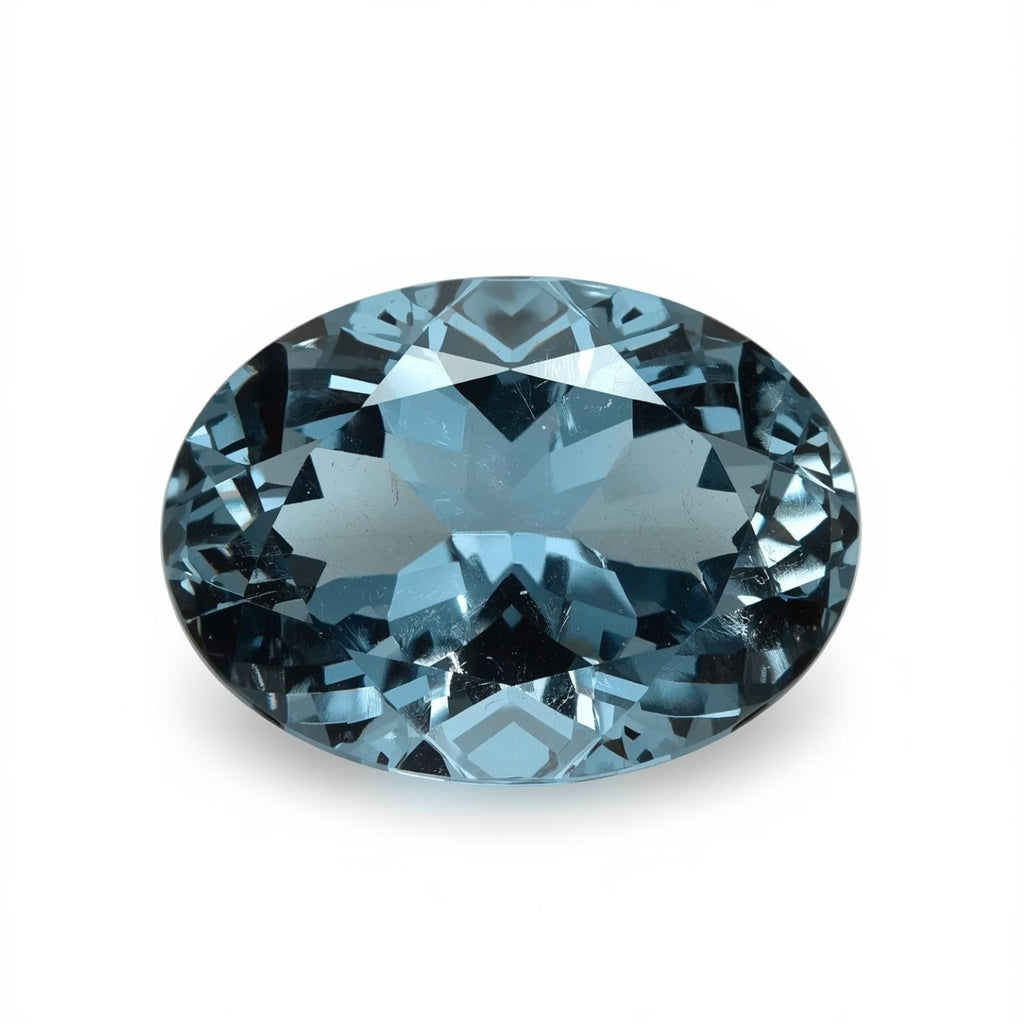 Swiss Blue Topaz 1PC Chunky 12x16 MM Oval Faceted Blue Polished Semi Precious Loose Gemstones