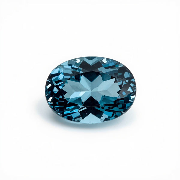 Swiss Blue Topaz 1PC Tiny 4x6 MM Oval Faceted Blue Lustrous Semi Precious Gems