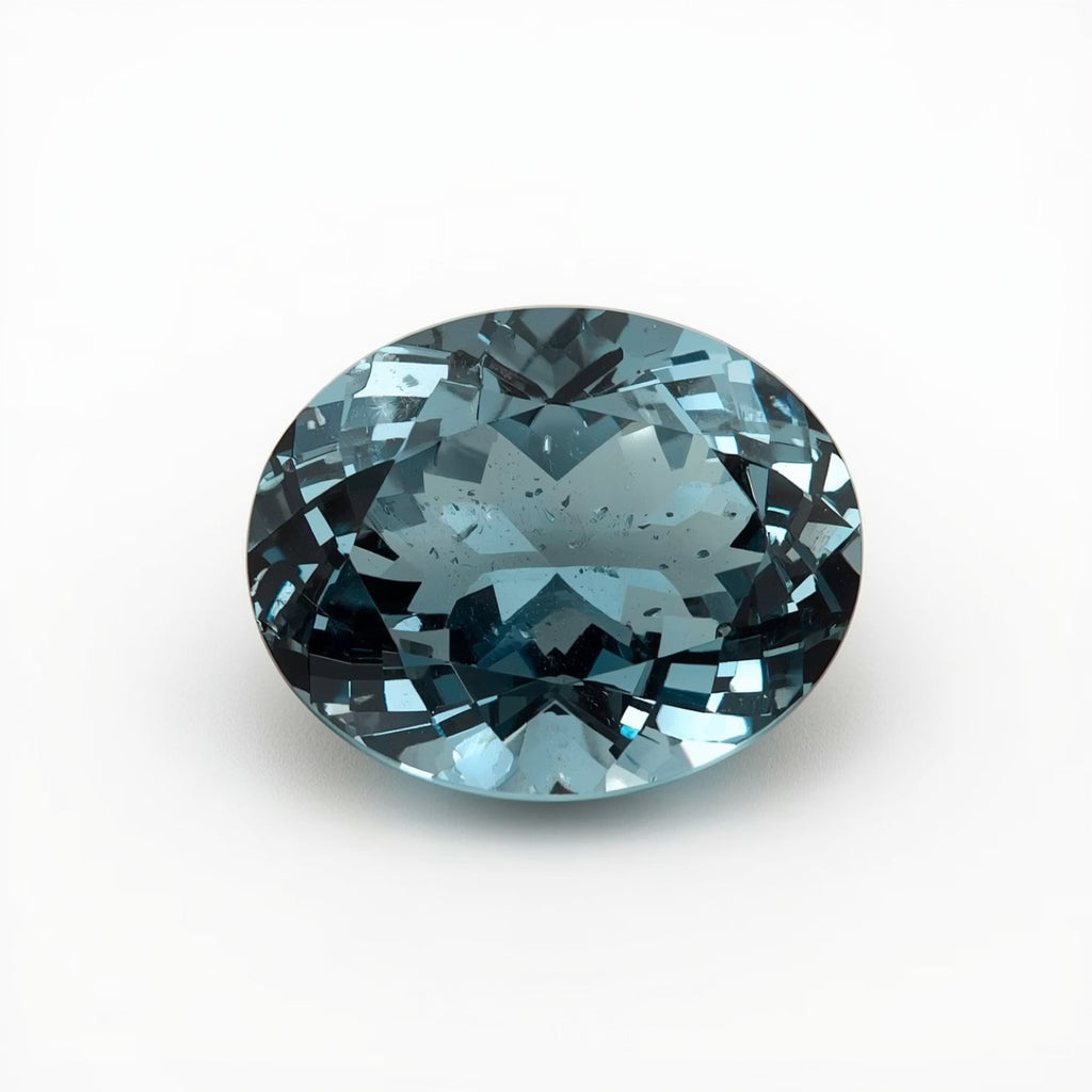 Swiss Blue Topaz 1PC Small 6x8 MM Oval Faceted Blue Fine Semi Precious Loose Gemstone