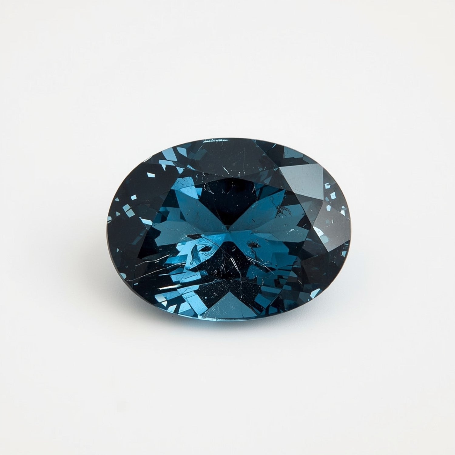 Schweizer Blautopas, 1 Stück, klein, 7 x 9 mm, oval, facettiert, blau, natürliche Halbedelsteine Zweitbild