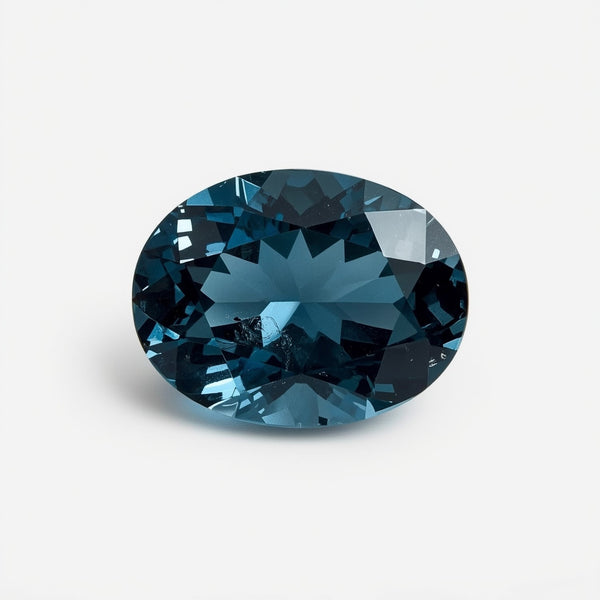 Swiss Blue Topaz 1PC Medium 8x10 MM Oval Faceted Blue Superior Semi Precious Loose Gemstone