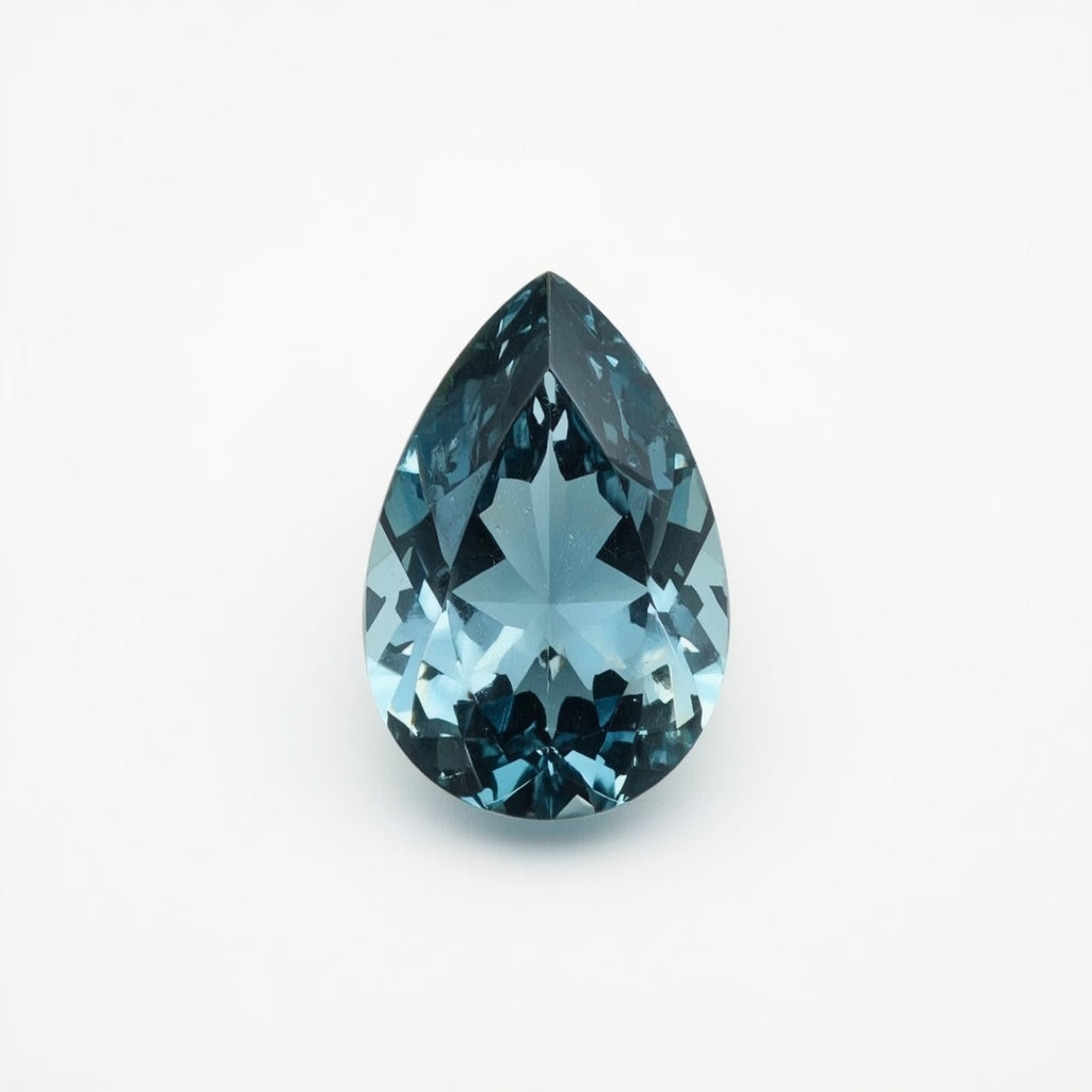 Swiss Blue Topaz 1PC Large 10x12 MM Pear Faceted Blue Genuine Semi Precious Loose Gemstones