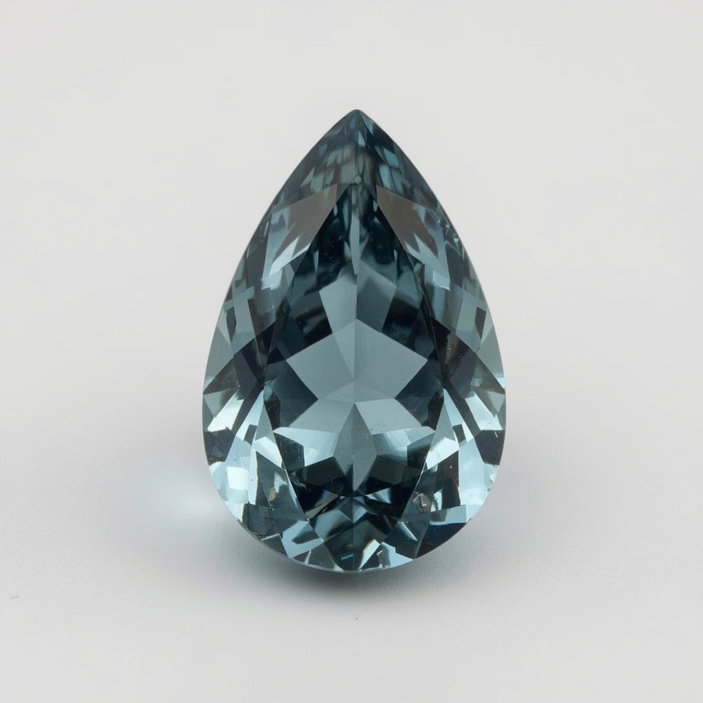 Swiss Blue Topaz 1PC Chunky 12x16 MM Pear Faceted Blue Pure Semi Precious Loose Gems
