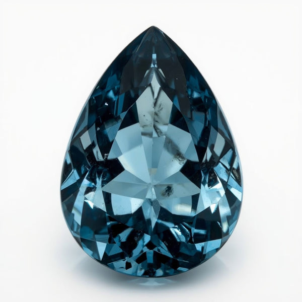 Swiss Blue Topaz 1PC Chunky 15x20 MM Pear Faceted Blue Brilliant Semi Precious Loose Gemstones