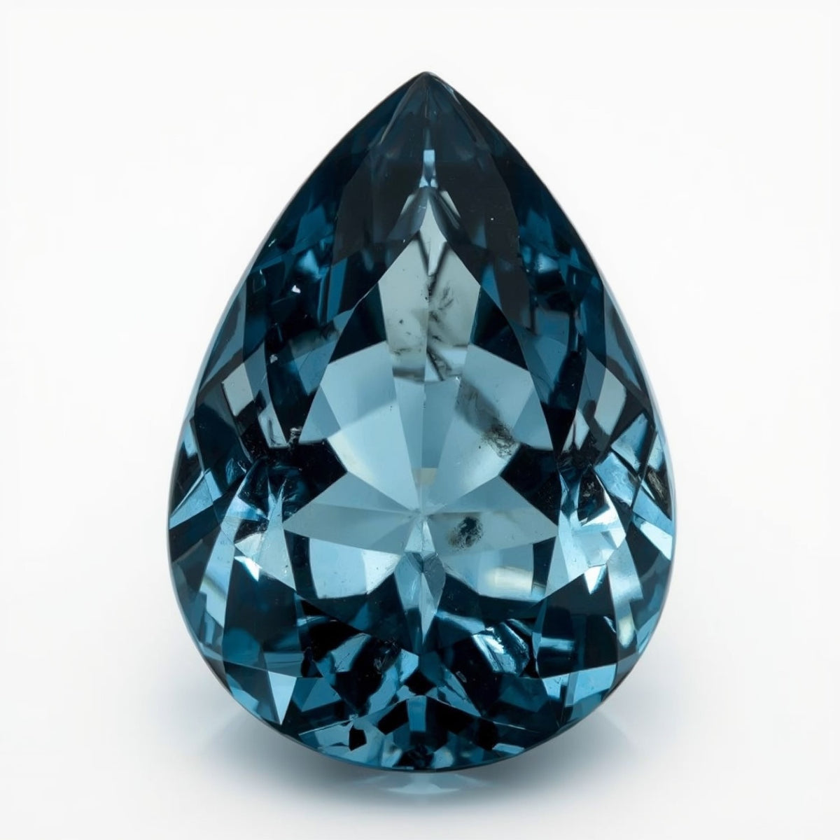 Swiss Blue Topaz 1PC Chunky 15x20 MM Pear Faceted Blue Brilliant Semi Precious Loose Gemstones