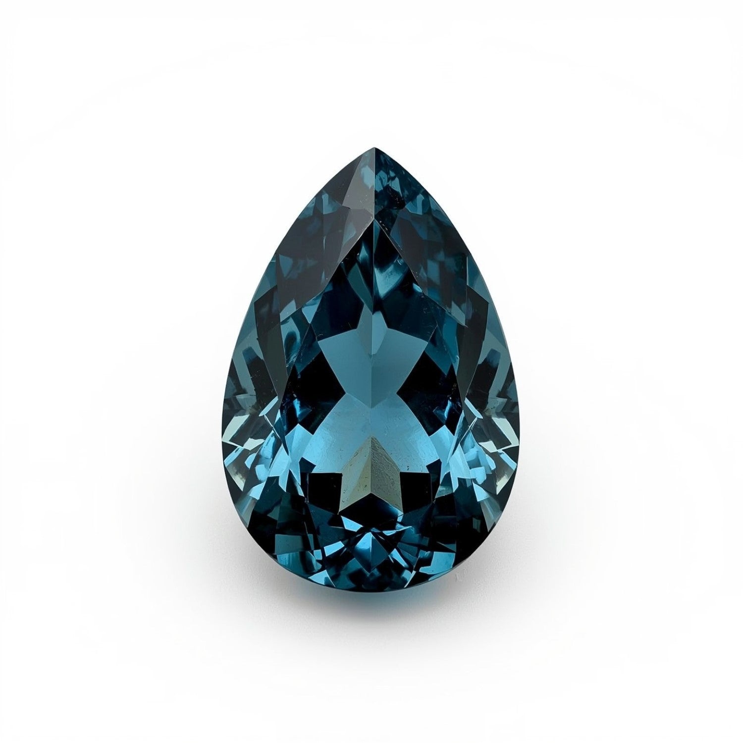 Swiss Blue Topaz 1PC Chunky 15x20 MM Pear Faceted Blue Brilliant Semi Precious Loose Gemstones