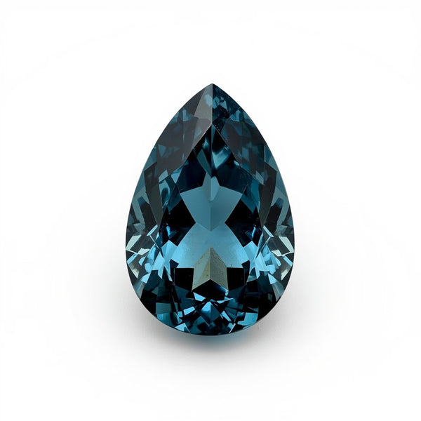 Swiss Blue Topaz 1PC Chunky 15x20 MM Pear Faceted Blue Brilliant Semi Precious Loose Gemstones