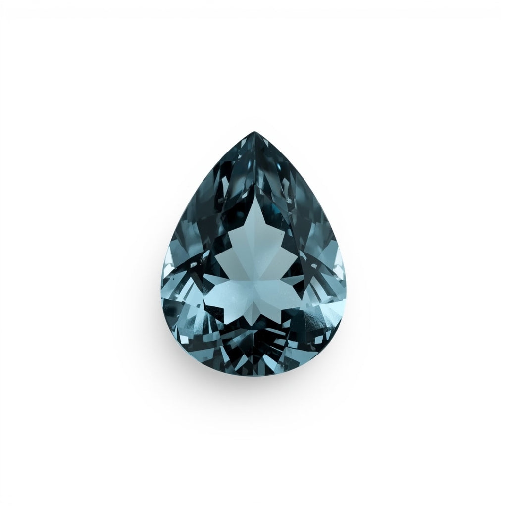 Swiss Blue Topaz 1PC Large 8x12 MM Pear Faceted Blue Natural Semi Precious Loose Gemstone