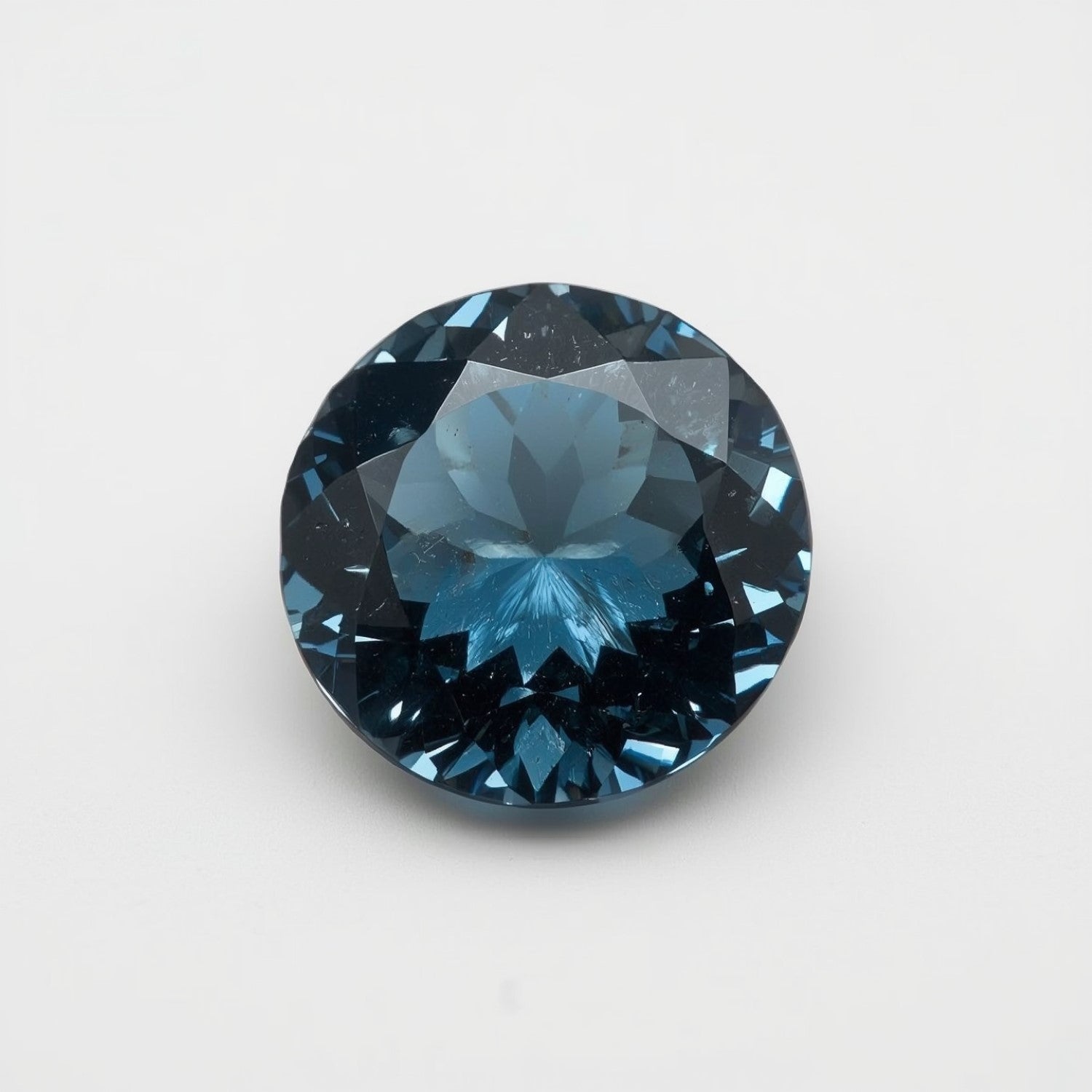 Swiss Blue Topaz 1PC Large 10x10 MM Round Faceted Blue Shine Semi Precious Loose Gems Secondary image