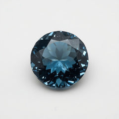 Swiss Blue Topaz 1PC Large 10x10 MM Round Faceted Blue Shine Semi Precious Loose Gems