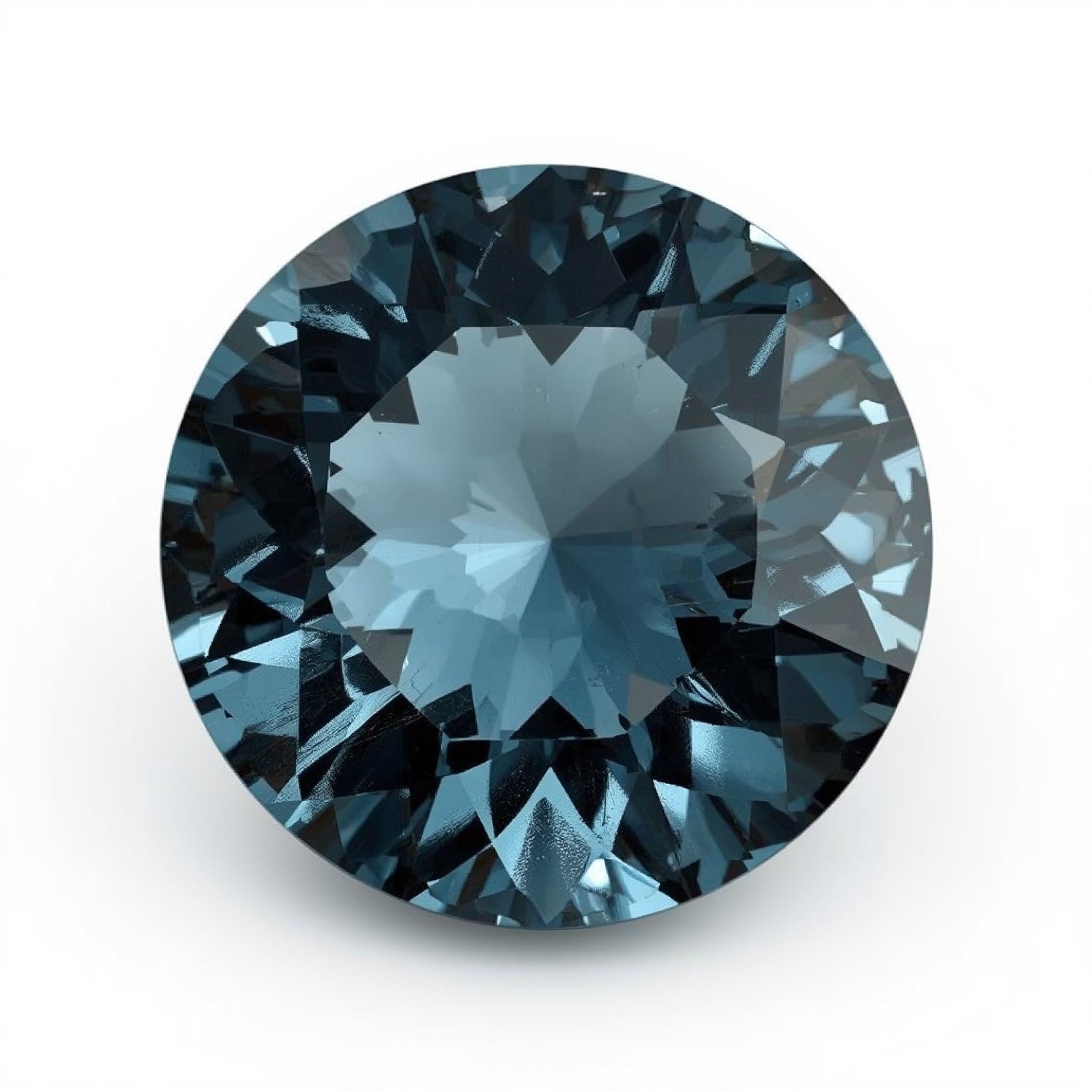 Swiss Blue Topaz 1PC Large 12x12 MM Round Faceted Blue High-Quality Semi Precious Loose Gemstones Hoofdafbeelding