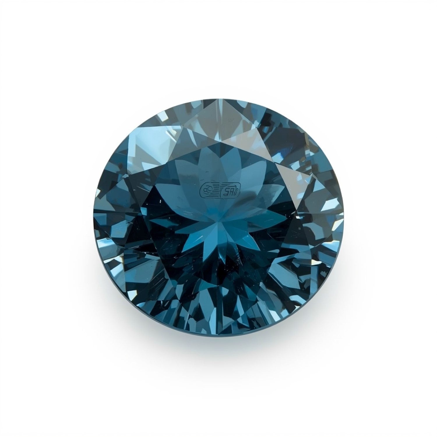 Swiss Blue Topaz 1PC Chunky 15x15 MM Round Faceted Blue Superior Semi Precious Loose Gemstone メイン画像