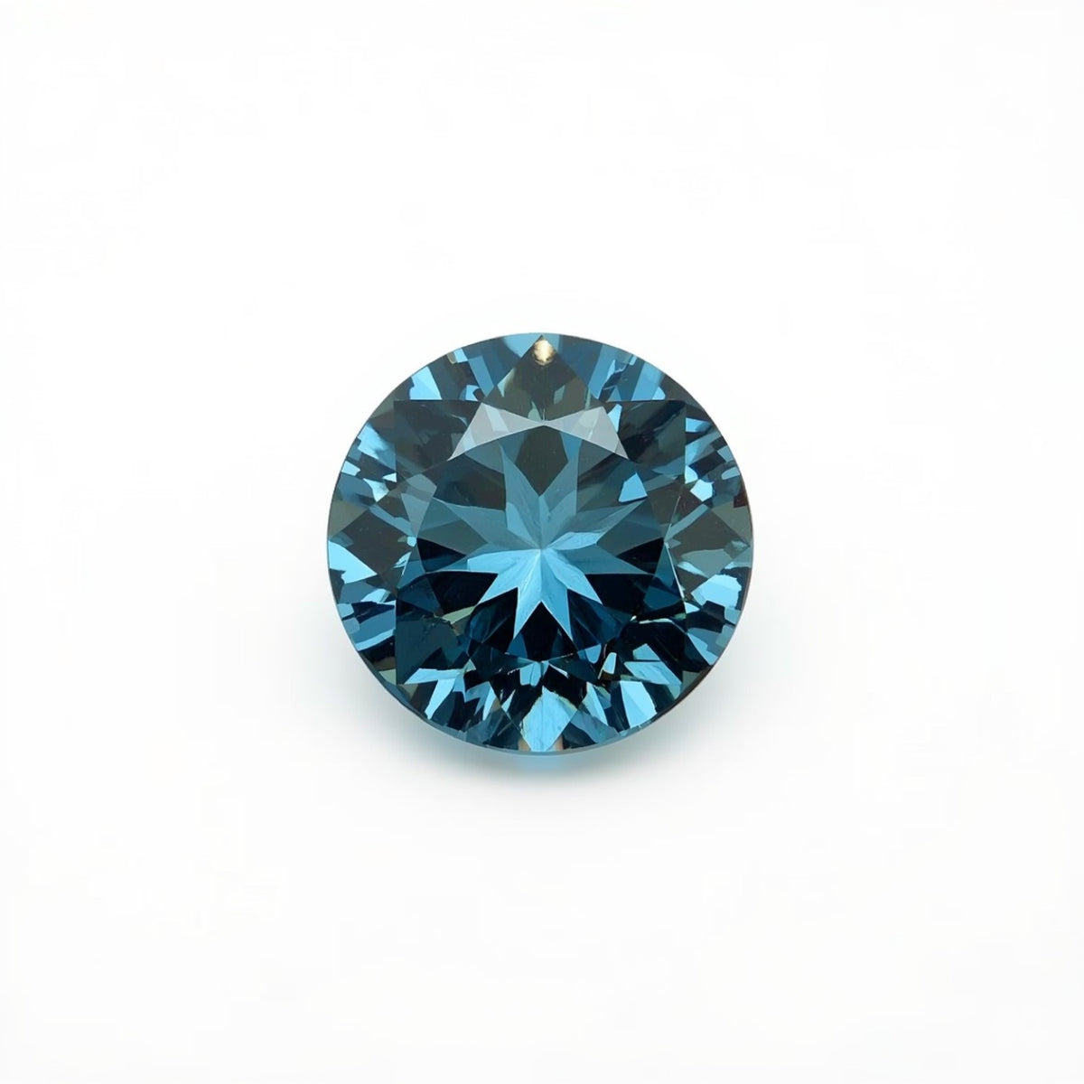 Swiss Blue Topaz 1PC Tiny 5x5 MM Round Faceted Blue Sparkling Semi Precious Gems
