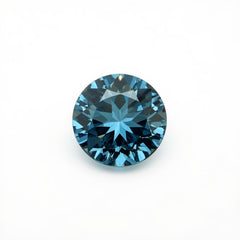 Swiss Blue Topaz 1PC Tiny 5x5 MM Round Faceted Blue Sparkling Semi Precious Gems