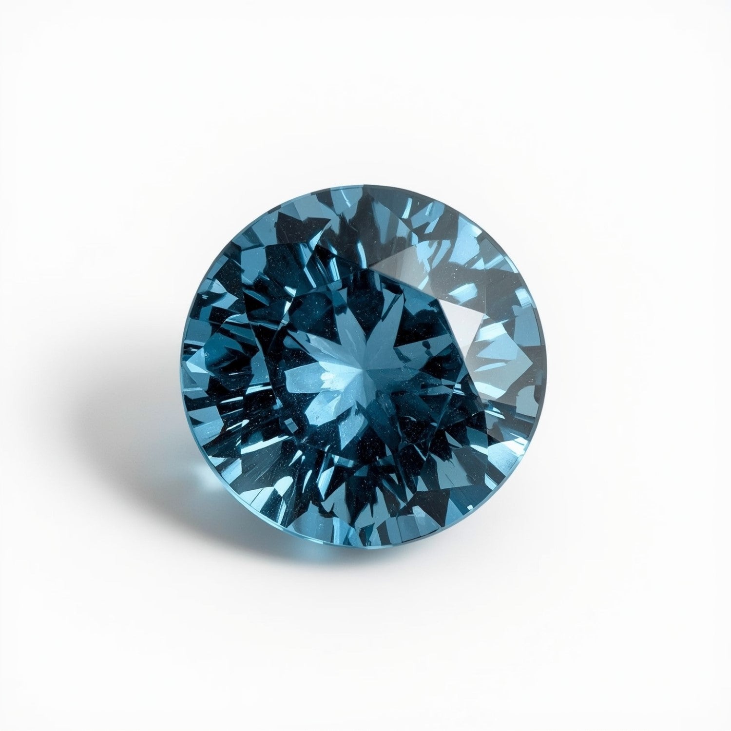 Swiss Blue Topaz 1PC Small 8x8 MM Round Faceted Blue Luster Semi Precious Loose Gemstones Главное изображение товара