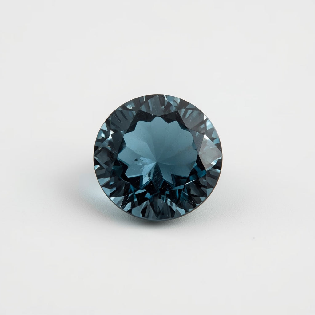 Swiss Blue Topaz 1PC Small 8x8 MM Round Faceted Blue Luster Semi Precious Loose Gemstones