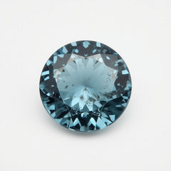 Swiss Blue Topaz 1PC Medium 9x9 MM Round Faceted Blue Lustrous Semi Precious Gems