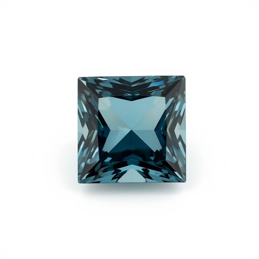 Swiss Blue Topaz 1PC Large 10x10 MM Square Faceted Blue Shine Semi Precious Loose Gems