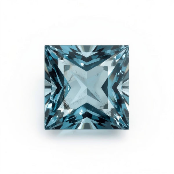 Swiss Blue Topaz 1PC Chunky 15x15 MM Square Faceted Blue Superior Semi Precious Loose Gemstone