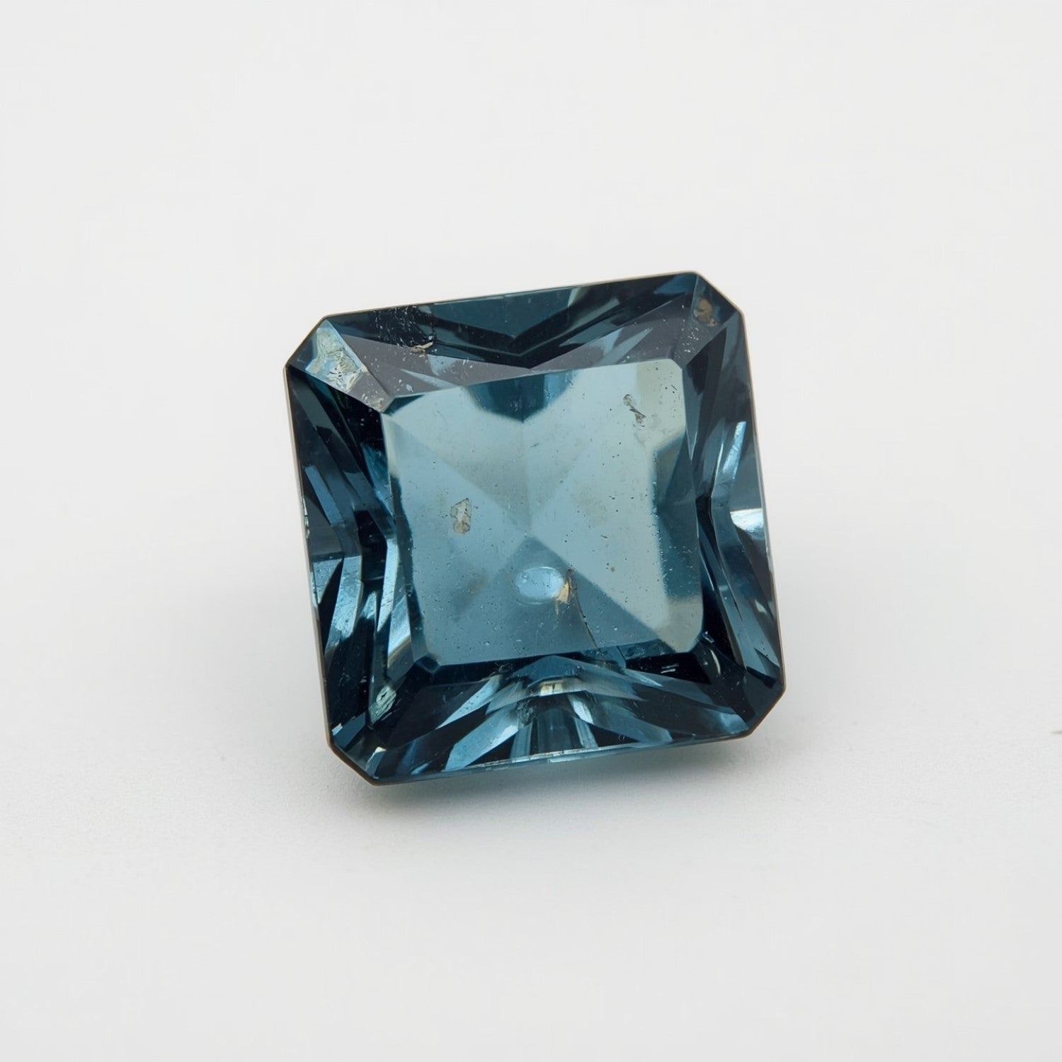 Swiss Blue Topaz 1PC Chunky 16x16 MM Square Faceted Blue Pure Semi Precious Loose Gemstones