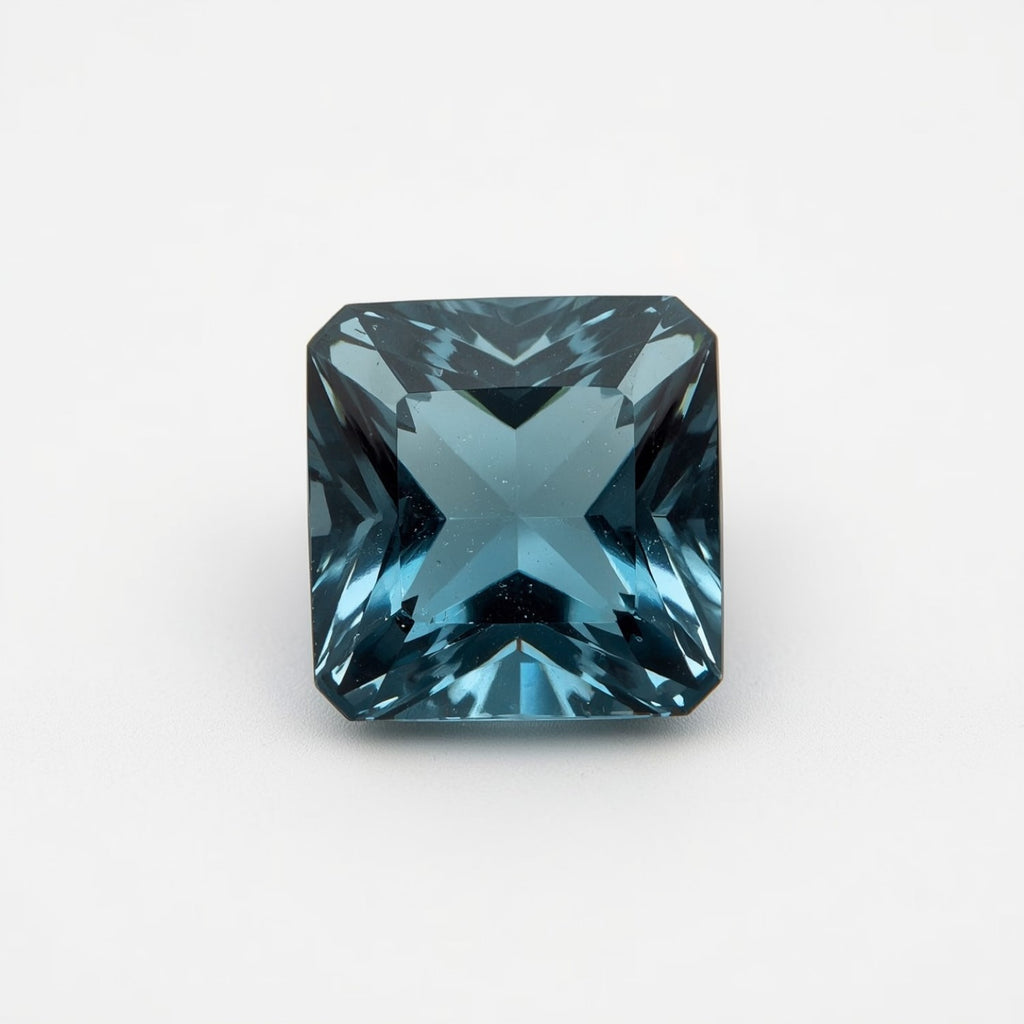 Swiss Blue Topaz 10PC Tiny 3x3 MM Square Faceted Blue Fiery Semi Precious Loose Gemstone