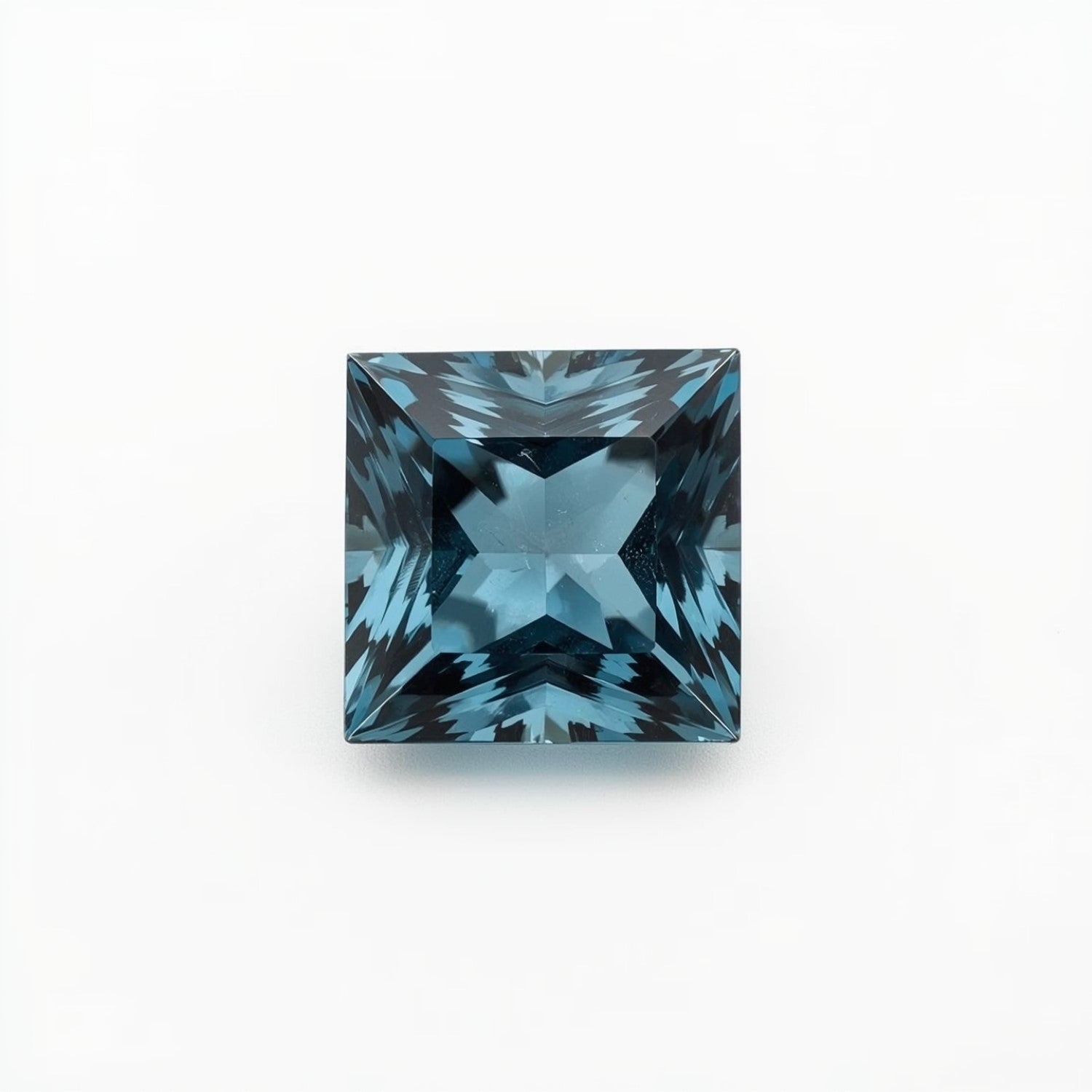 Swiss Blue Topaz 1PC Small 7x7 MM Square Faceted Blue Splendid Semi Precious Loose Gemstone
