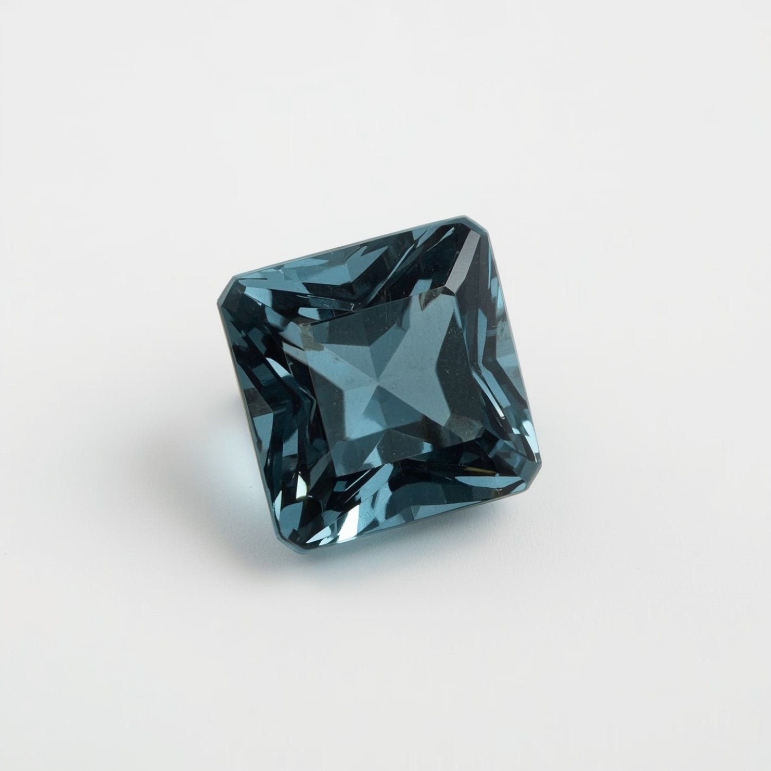 Swiss Blue Topaz 1PC Small 7x7 MM Square Faceted Blue Splendid Semi Precious Loose Gemstone