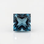 Swiss Blue Topaz 1PC Small 8x8 MM Square Faceted Blue Luster Semi Precious Loose Gemstones