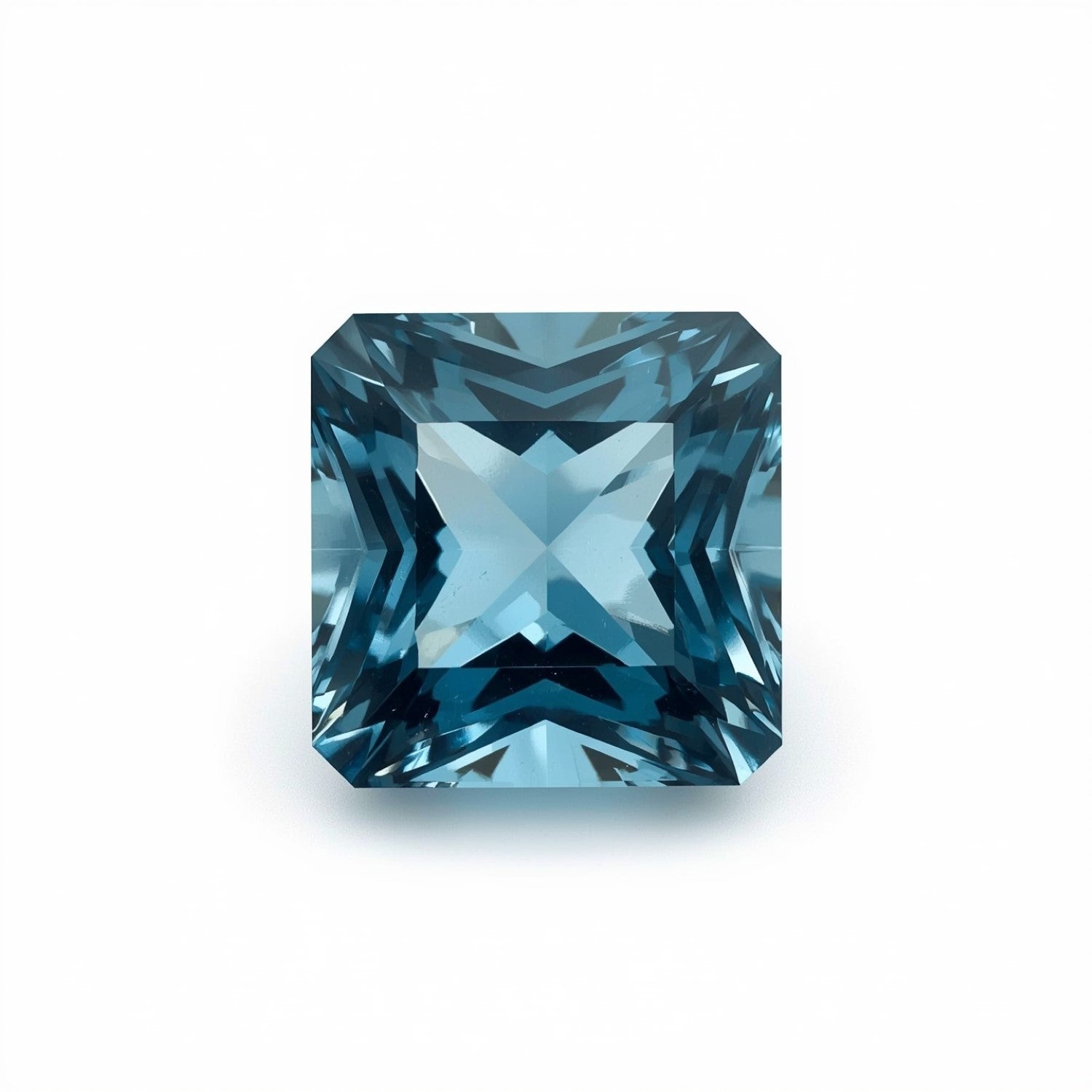 Swiss Blue Topaz 1PC Medium 9x9 MM Square Faceted Blue Lustrous Semi Precious Gems Main image