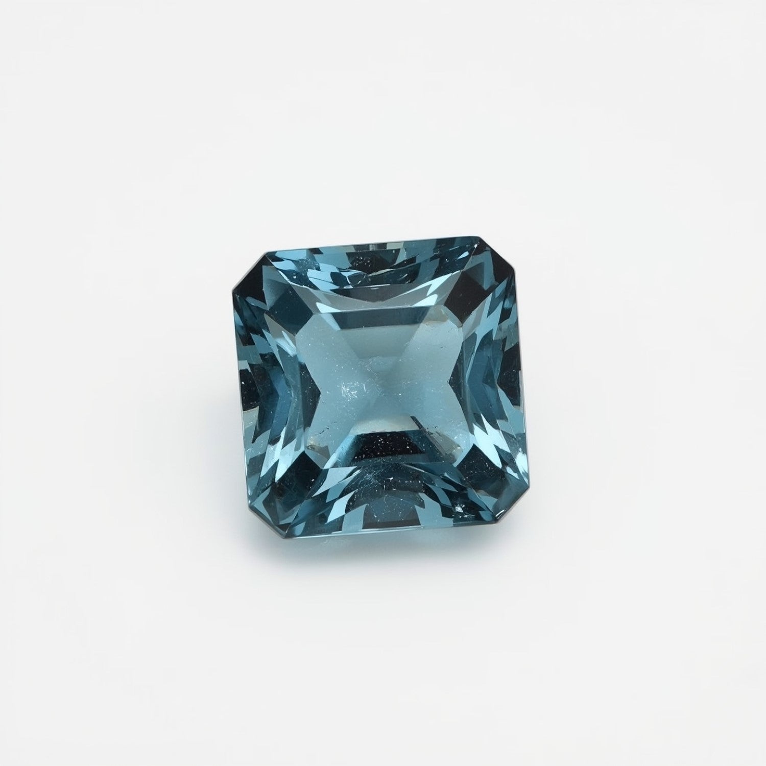 Swiss Blue Topaz 1PC Medium 9x9 MM Square Faceted Blue Lustrous Semi Precious Gems Secondary image