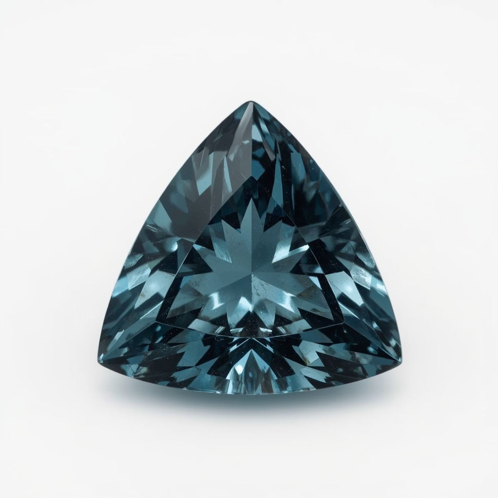 Swiss Blue Topaz 1PC Chunky 13x13 MM Triangle Faceted Blue Natural Semi Precious Gems