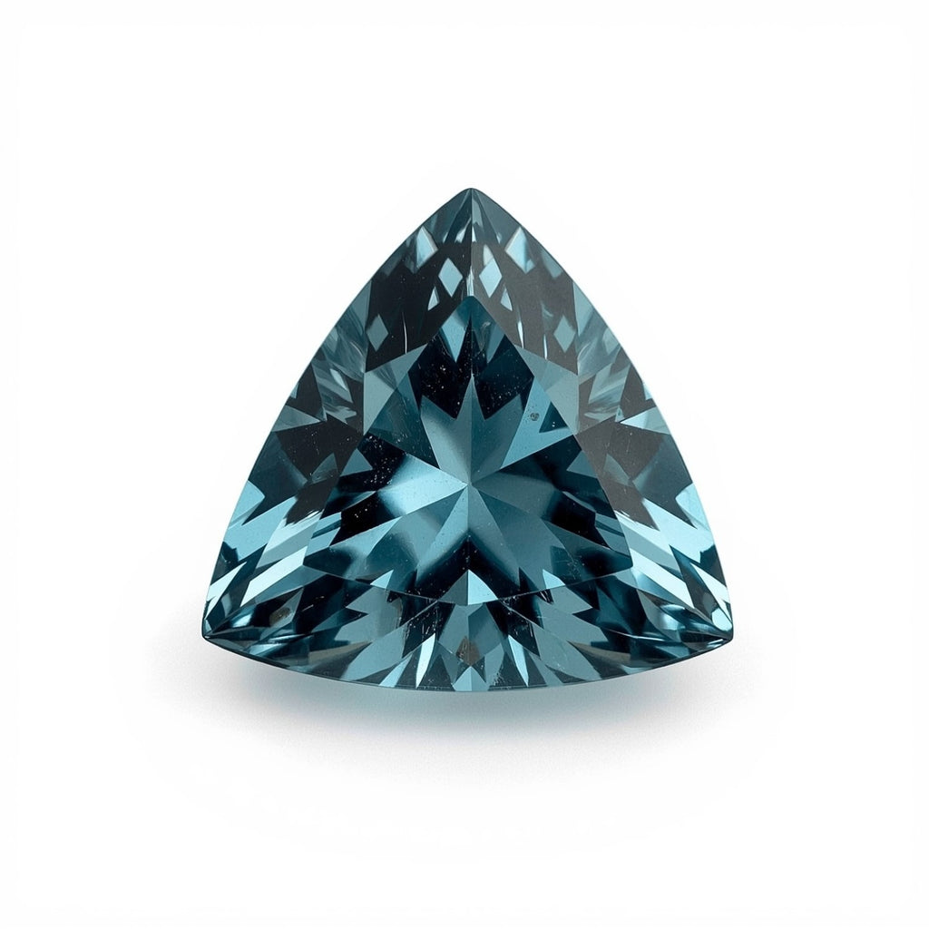 Swiss Blue Topaz 1PC Chunky 15x15 MM Triangle Faceted Blue Superior Semi Precious Loose Gemstone