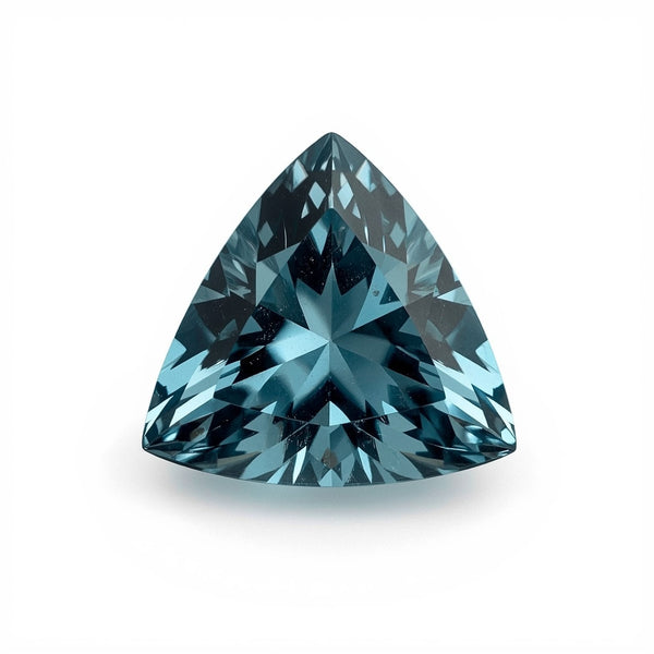 Swiss Blue Topaz 1PC Chunky 15x15 MM Triangle Faceted Blue Superior Semi Precious Loose Gemstone