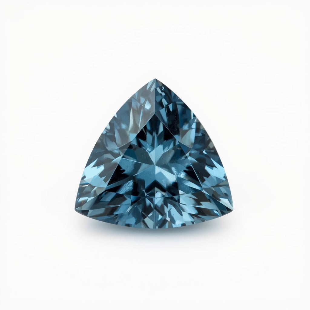 Swiss Blue Topaz 1PC Chunky 16x16 MM Triangle Faceted Blue Pure Semi Precious Loose Gemstones