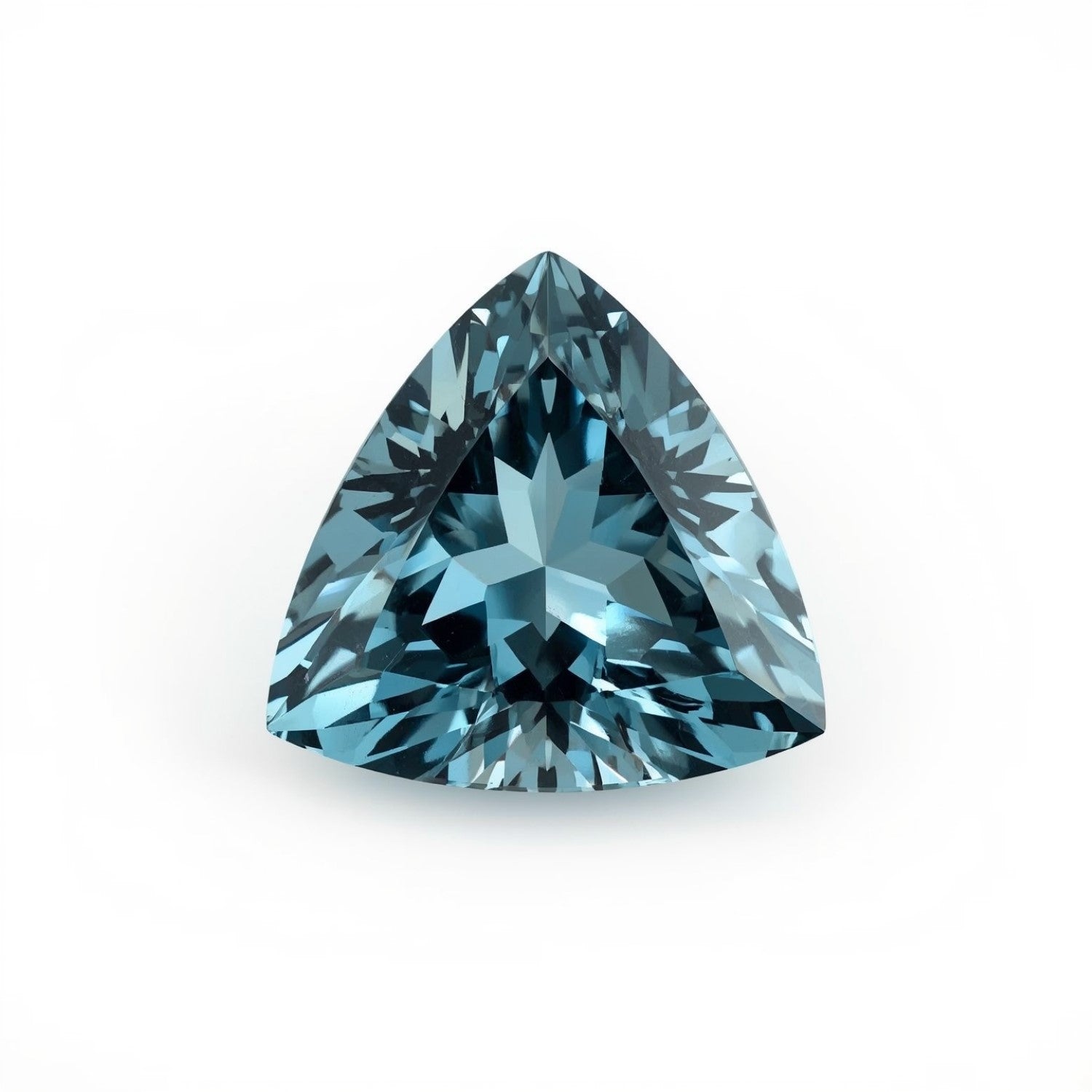 Swiss Blue Topaz 10PC Tiny 4x4 MM Triangle Faceted Blue Brilliant Semi Precious Loose Gemstones メイン画像