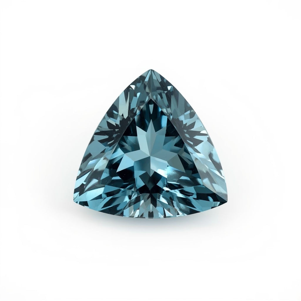 Swiss Blue Topaz 10PC Tiny 4x4 MM Triangle Faceted Blue Brilliant Semi Precious Loose Gemstones