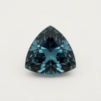 Swiss Blue Topaz 1PC Medium 9x9 MM Triangle Faceted Blue Lustrous Semi Precious Gems