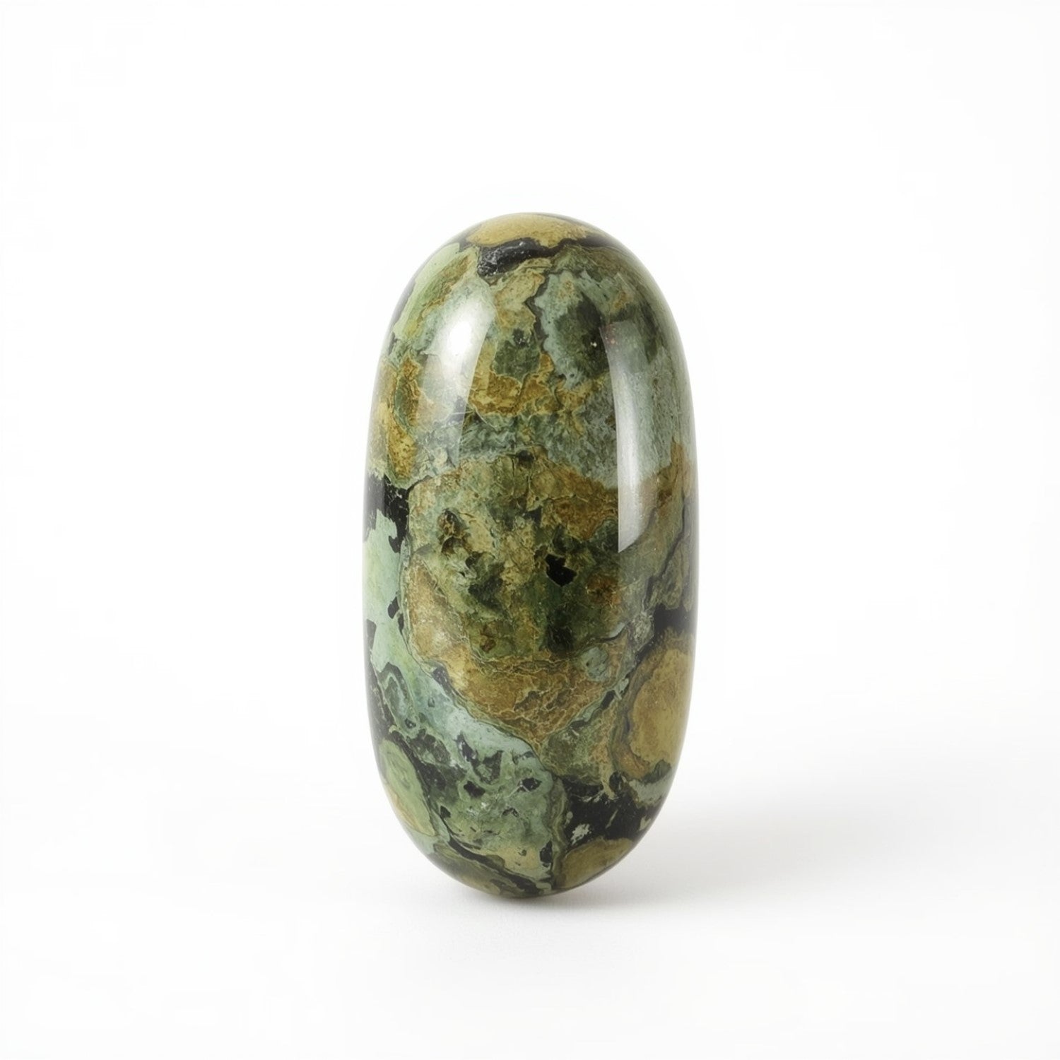 Serpentine 1PC Small 6x12 MM Baguette Cabochon Green Lustrous semi Precious Semi Precious Gemstone Secundaire afbeelding