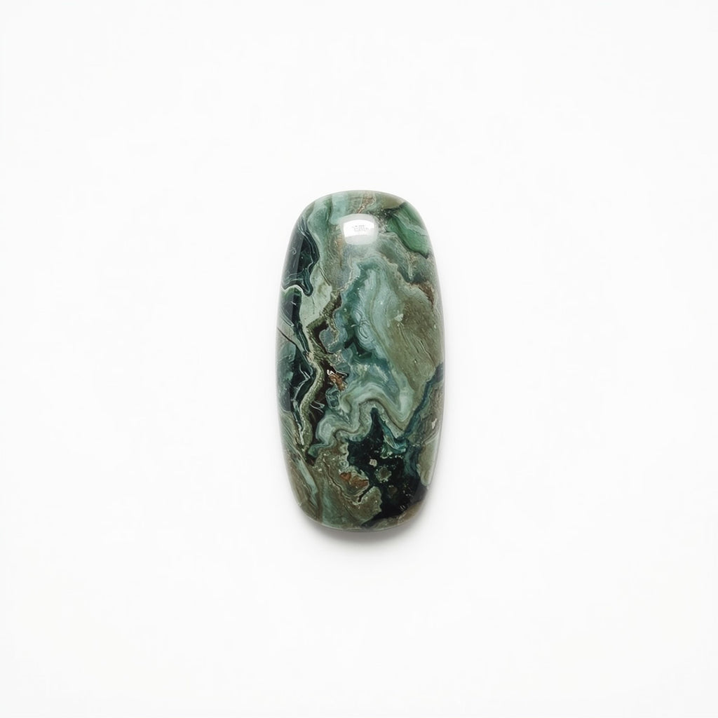 Serpentine 1PC Large 8x16 MM Baguette Cabochon Green Fine semi Precious Gems