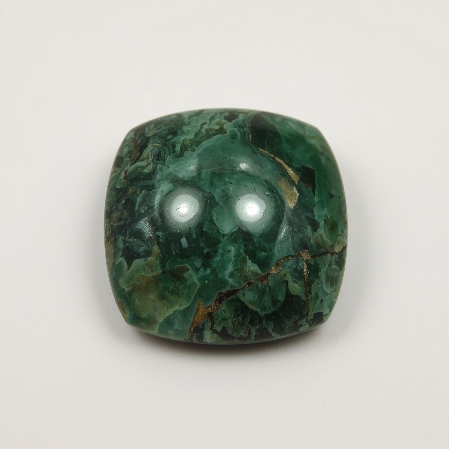 Serpentine 1PC Large 10x10 MM Cushion Cabochon Green High-Quality semi Precious Loose Gemstones