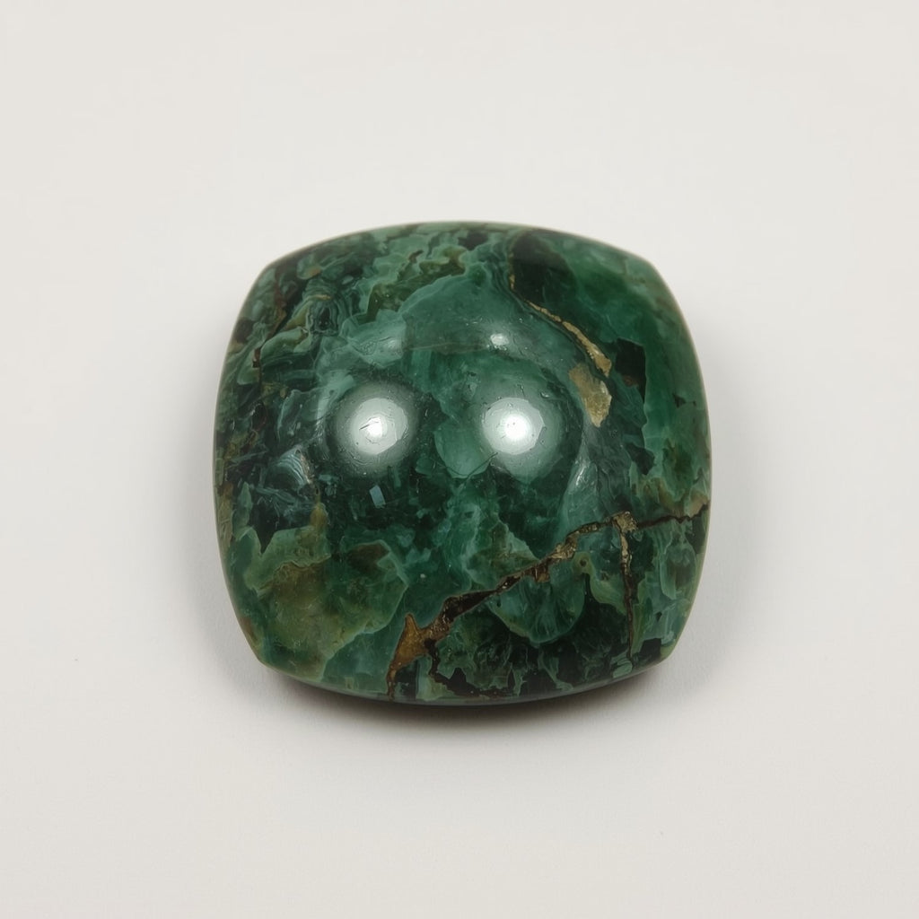 Serpentine 1PC Large 10x10 MM Cushion Cabochon Green High-Quality semi Precious Loose Gemstones