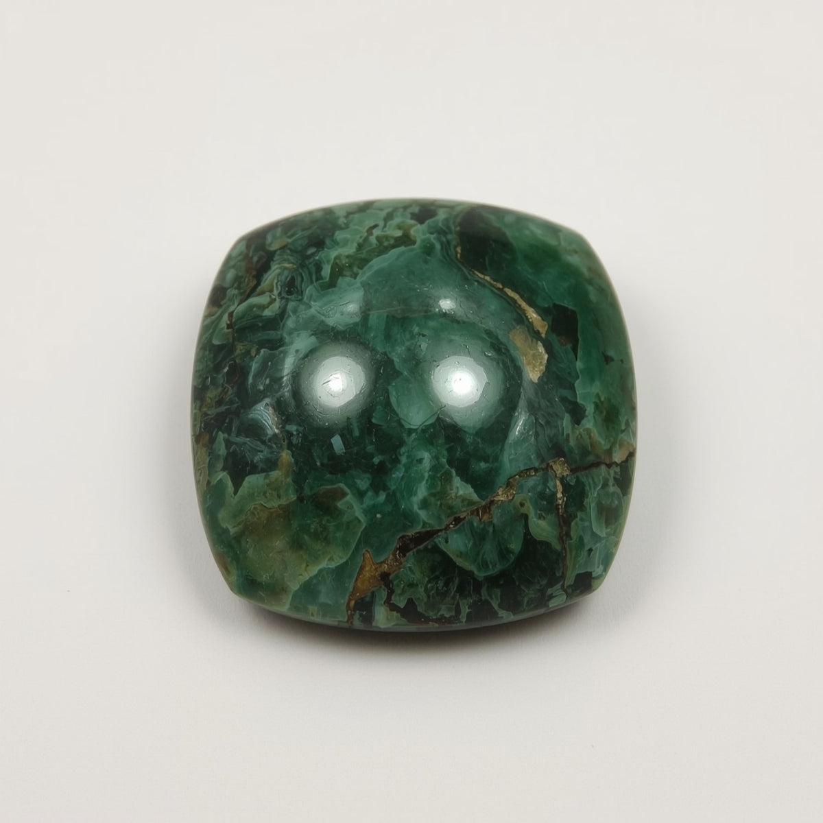 Serpentine 1PC Large 10x10 MM Cushion Cabochon Green High-Quality semi Precious Loose Gemstones