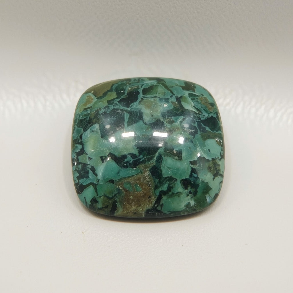 Serpentine 1PC Tiny 6x6 MM Cushion Cabochon Green Luster semi Precious Precious Gemstone
