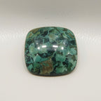 Serpentine 1PC Tiny 6x6 MM Cushion Cabochon Green Luster semi Precious Precious Gemstone
