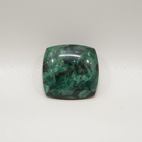 Serpentine 1PC Small 8x8 MM Cushion Cabochon Green Shine semi Precious Loose Gems