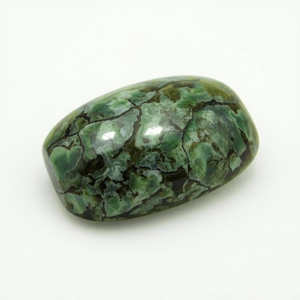 Serpentine 1PC Small 6x8 MM Emerald Cabochon Green Natural semi Precious Loose Gemstone