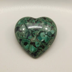 Serpentine 1PC Large 10x10 MM Heart Cabochon Green Splendid semi Precious Semi Precious Gemstone